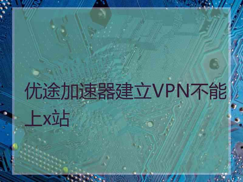 优途加速器建立VPN不能上x站