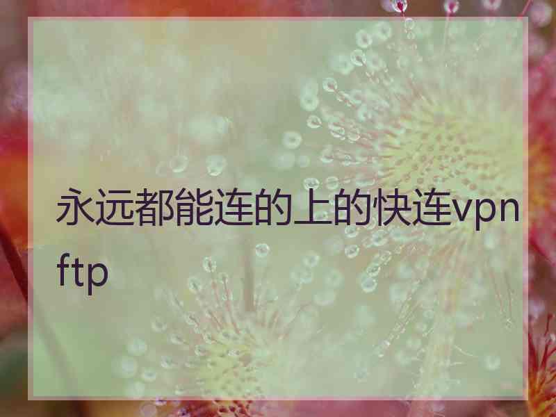 永远都能连的上的快连vpn ftp