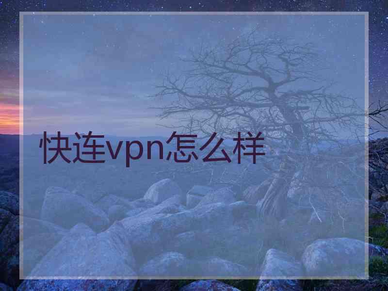 快连vpn怎么样