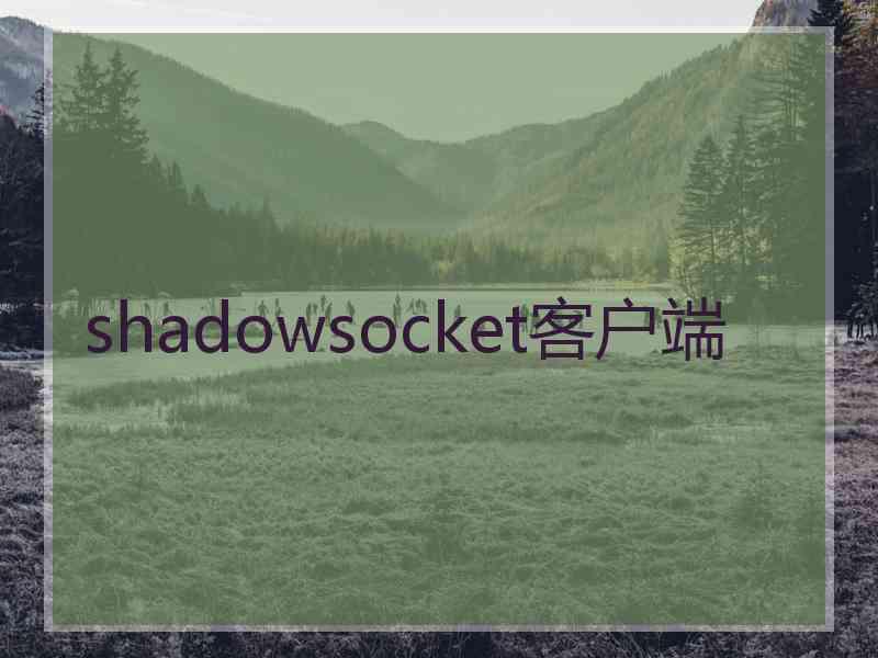 shadowsocket客户端