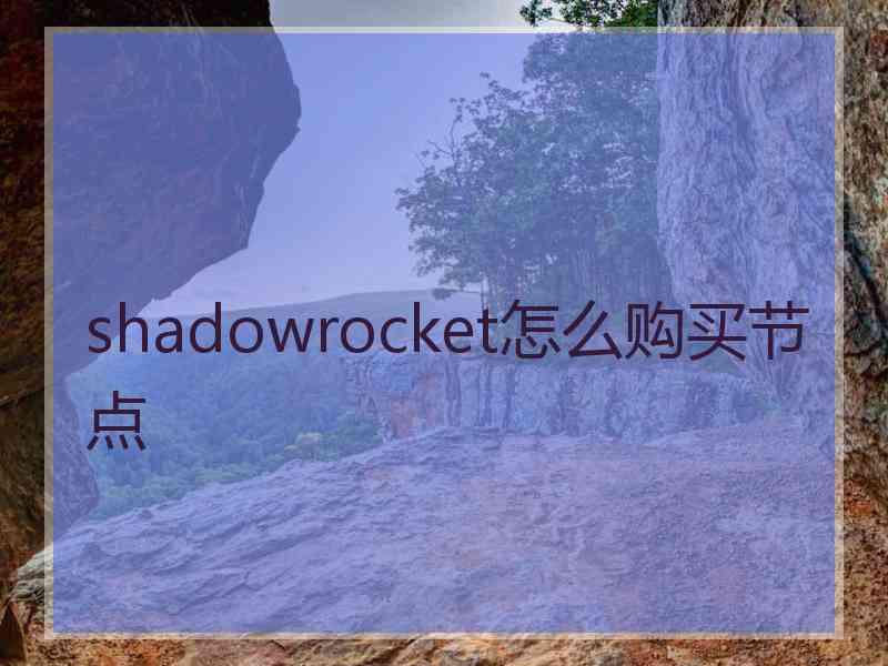 shadowrocket怎么购买节点