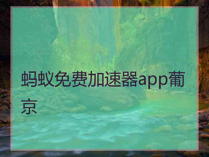 蚂蚁免费加速器app葡京