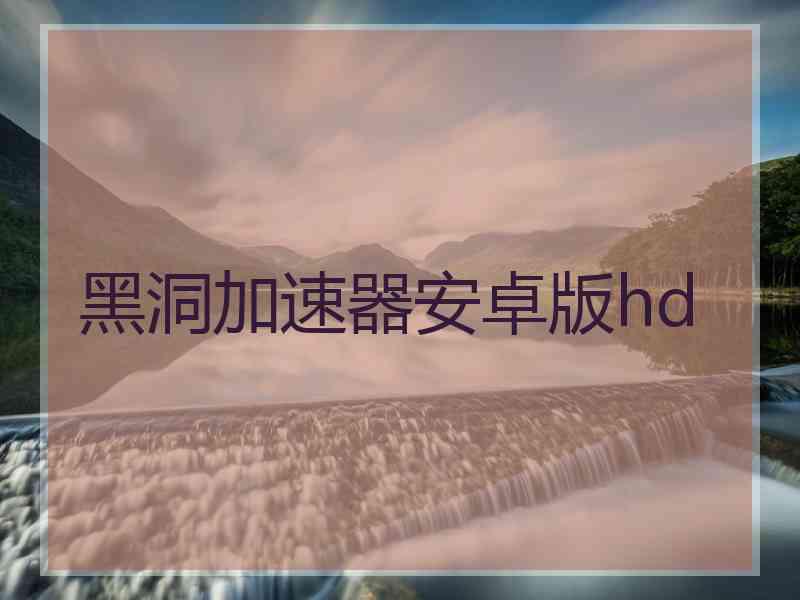 黑洞加速器安卓版hd