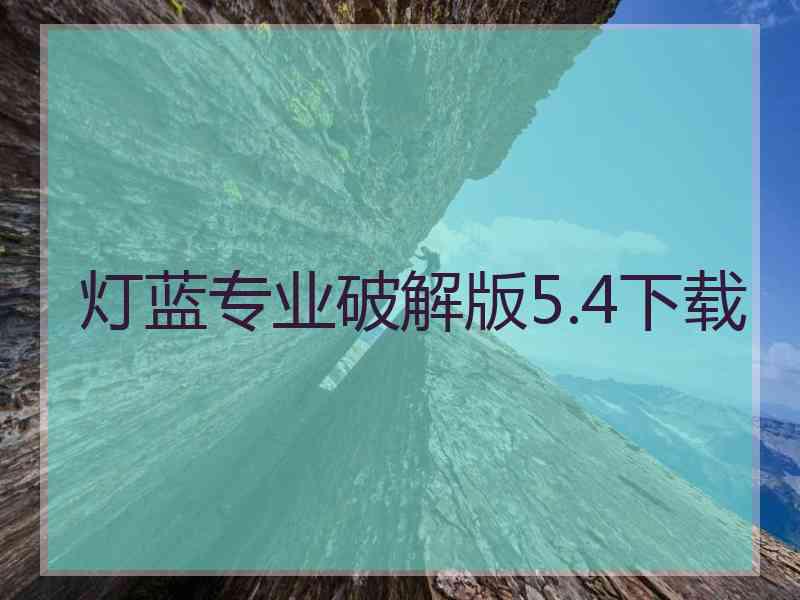 灯蓝专业破解版5.4下载