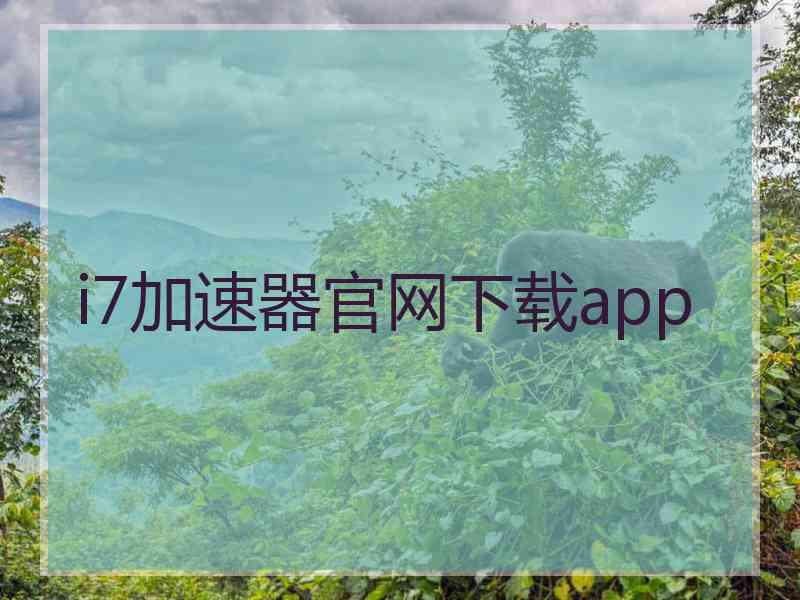 i7加速器官网下载app