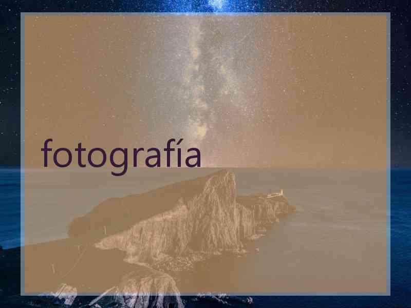 fotografía