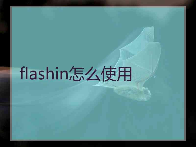 flashin怎么使用