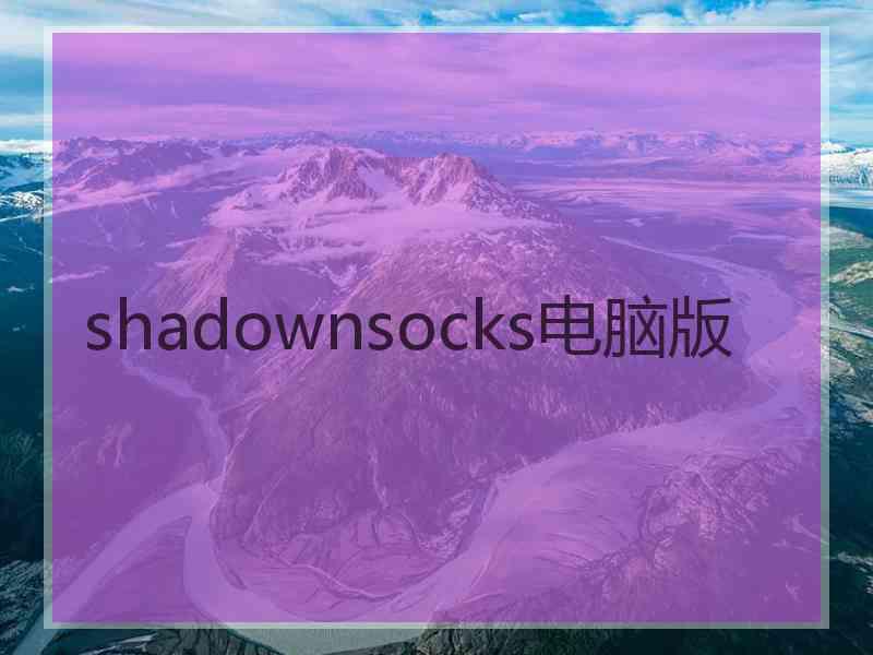 shadownsocks电脑版