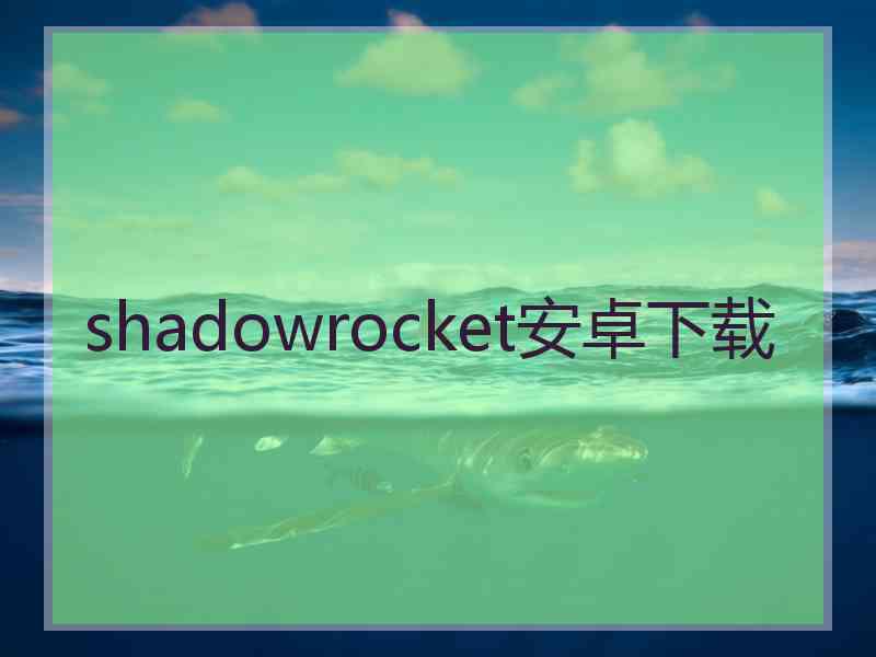 shadowrocket安卓下载