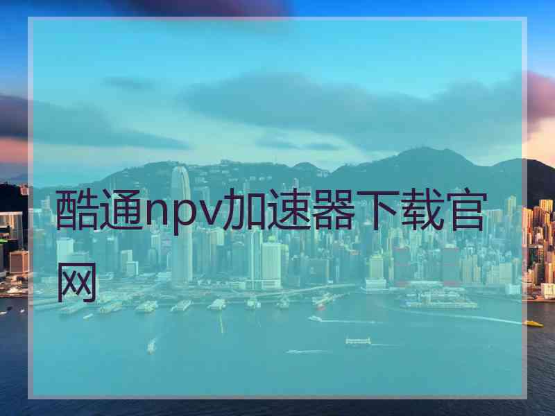 酷通npv加速器下载官网