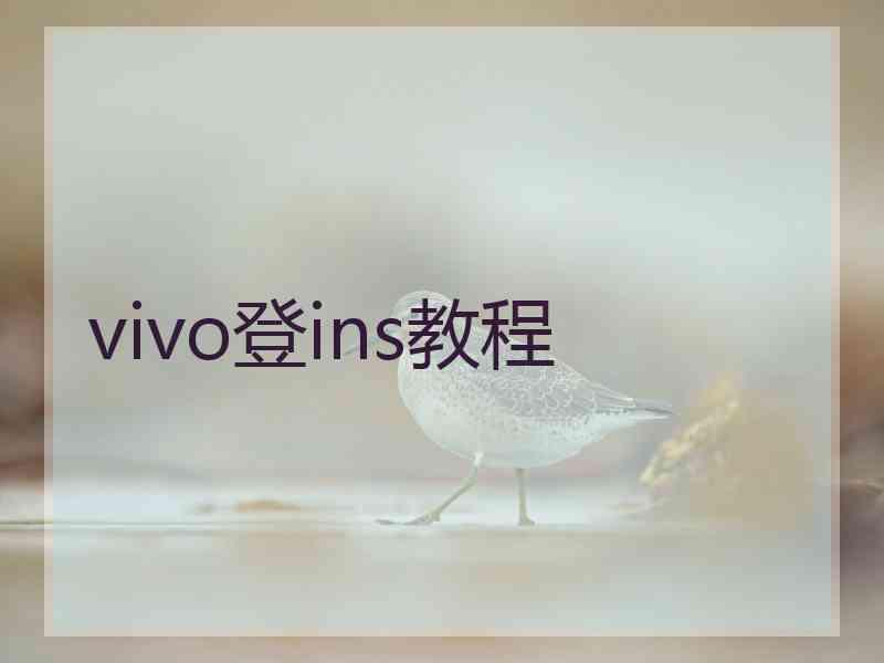 vivo登ins教程