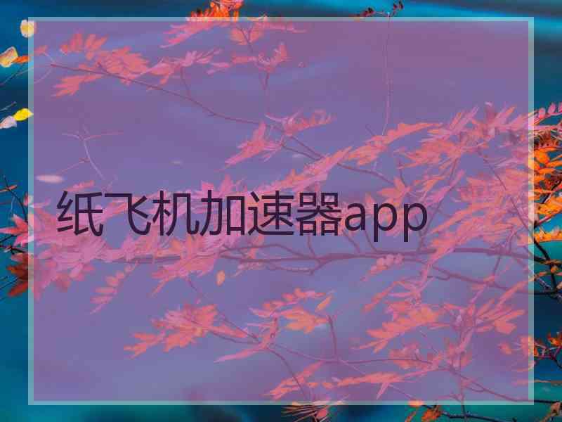 纸飞机加速器app