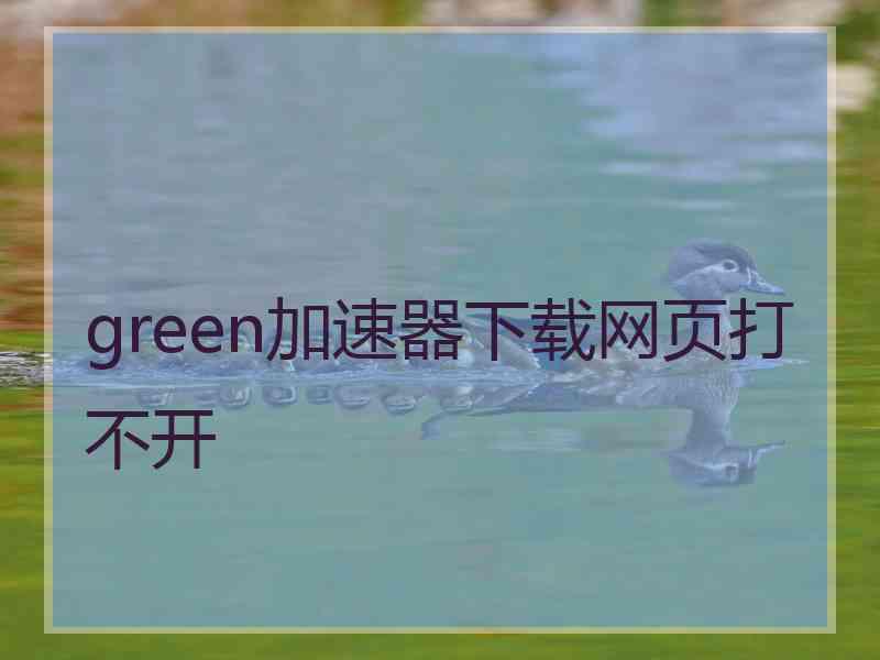 green加速器下载网页打不开