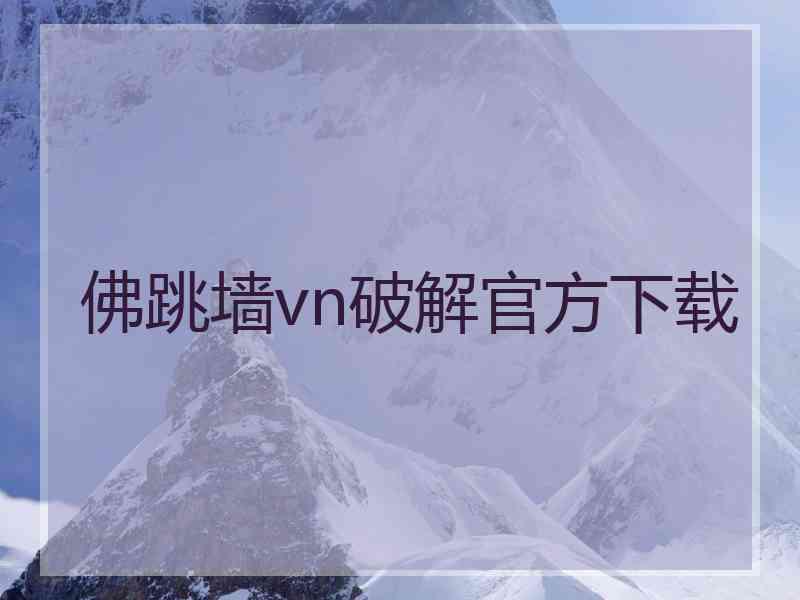 佛跳墙vn破解官方下载