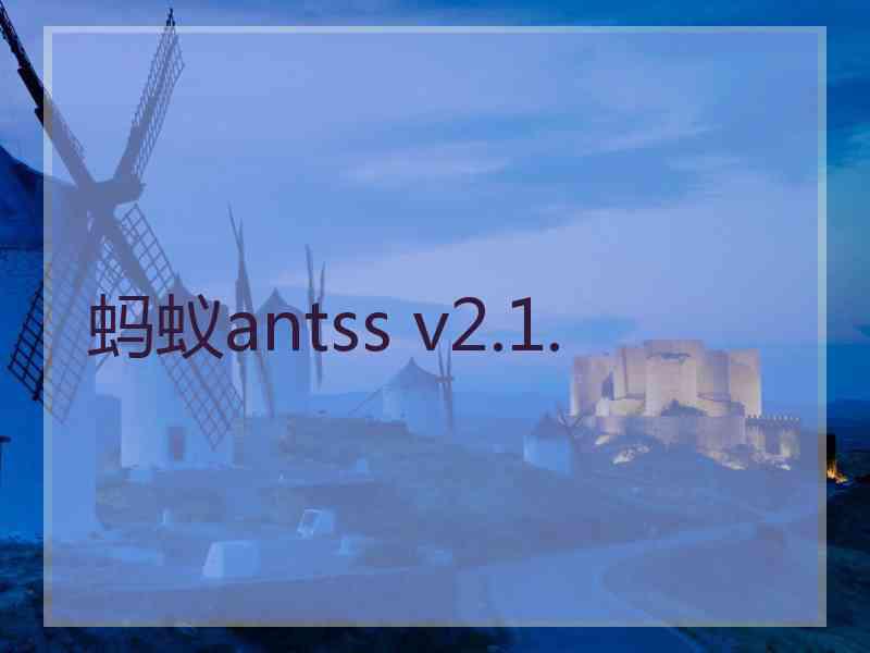 蚂蚁antss v2.1.